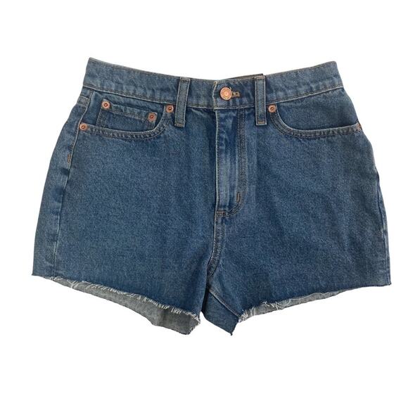 Pink Victoria Secret High Waisted Denim Shorts Size 25 - Picture 1 of 8